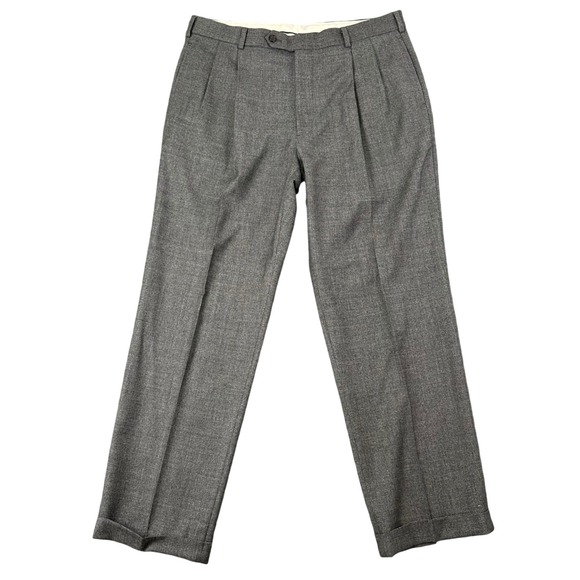 Brooks Brothers Other - Brooks Brothers Madison Dress Pants Mens 37W 100% Wool Gray Pleated